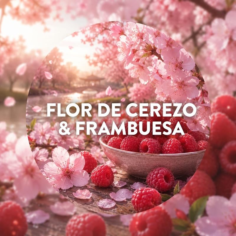 Essential Mist, Purificador de ar difusor de óleos essenciais que brilha quando liberta vapor, com um aroma de Flor de Cerejeira e Framboesa infundido com 2 vezes mais óleos essenciais