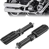 KEMIMOTO Upgraded Passenger Foot Pegs Fit for 2018-2025 Softail Slim | Compatible with Heritage Deluxe Sport Glide Models Low Rider Fat Boy, With Support Mounting Kit, 90&deg; Foldable Design