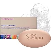 Good Molecules Clarify and Cleanse Bar, Salicylic Acid Bar Soap, 3.15 oz | Soap-free cleansing bar with salicylic acid, kaolin clay, and cacao for blemish-prone skin.