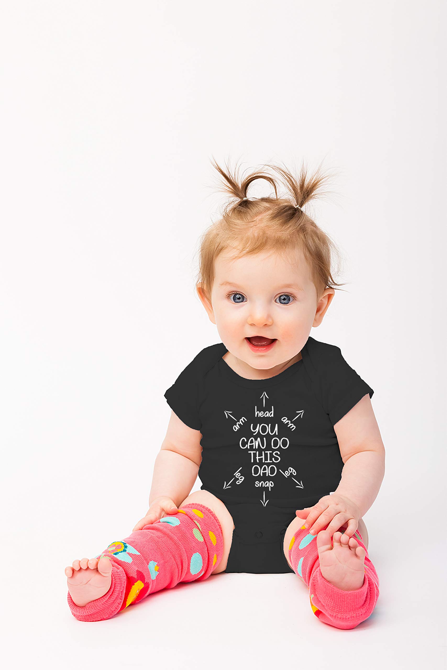 You Can Do This Dad - Funny Baby Essentials Bodysuit - Cute Baby Girl Clothes Newborn Boy Outfit (Newborn, Black)