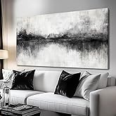 Black And White Wall Art Large Wall Decor Abstract Framed Wall Art Posters for Men Room Vintage Photo Pictures 24"x48"
