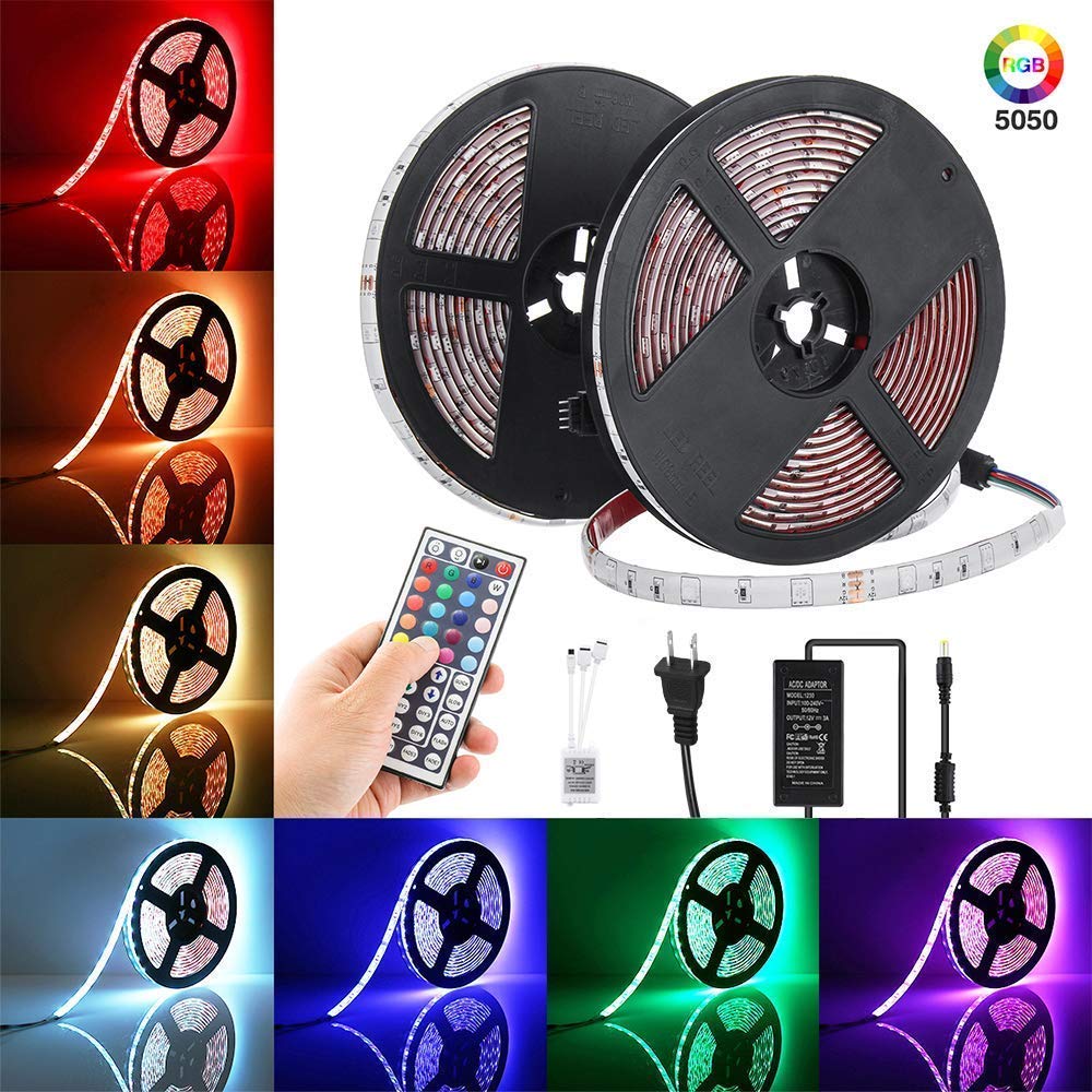 Elfeland LED Strip Lights 32.8FT/10M 300 LEDs SMD5050 RGB Strip Lights