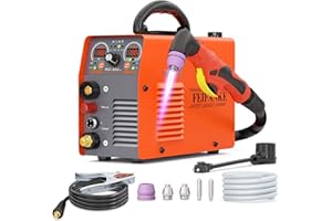 FEIFANKE 55A Plasma Cutter, Dual Voltage 110V/220V, Non-Touch Pilot ARC, 1/12" Max Cut, 2T/4T, Large LED Display, Post Flow Cooling, High-Frequency Plasma Cutting Machine for Aluminum Thin Metal