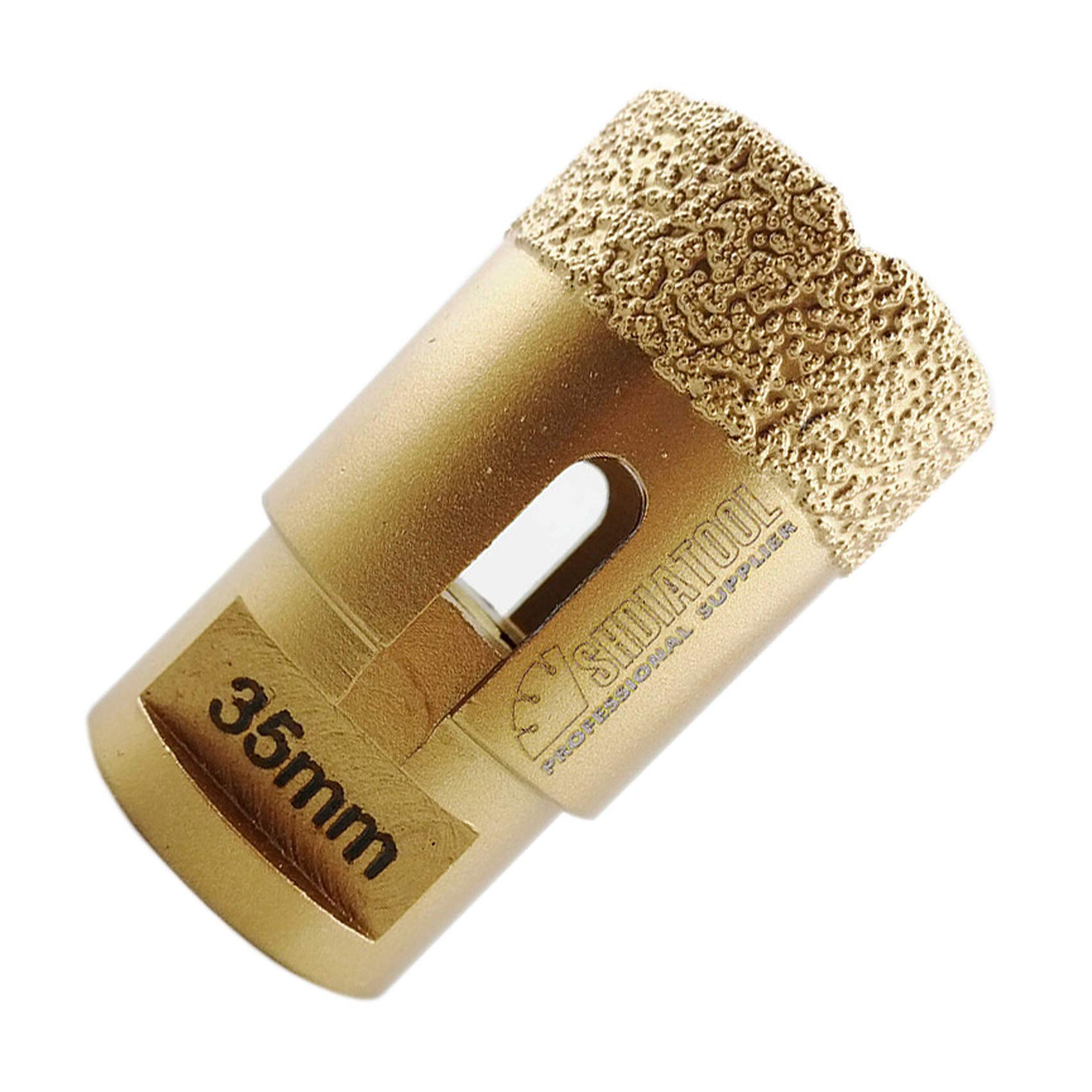 SHDIATOOL Diamond Drill Core Bit Daimeter 35mm for Porcelain Tile Granite Marble Dry Drilling