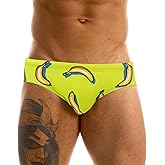 MIZOK Men's Hot Body Quick Dry Swimsuit Briefs Sexy Prints Swimwear Bikini