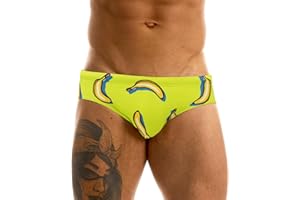 MIZOK Men's Hot Body Quick Dry Swimsuit Briefs Sexy Prints Swimwear Bikini