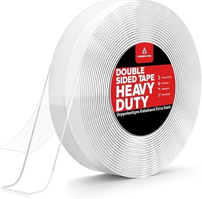 HOMMAND Double Sided Tape Heavy Duty 10M x 2cm Extra Large Nano Mounting Tape