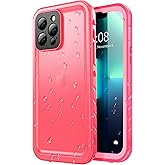 SPORTLINK for iPhone 13 Pro Max Case Waterproof - Full Body Heavy Duty Protection Cover Built in Screen Protector Shockproof Waterproof Case for iPhone 13 Pro Max 6.7 Inches Pink
