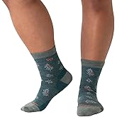 Wide Open Micro Crew Women's Socks - Merino Wool, Lightweight Foliage Everyday Socks