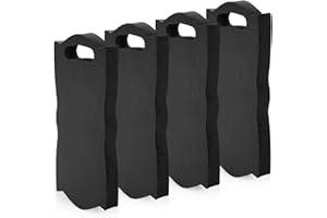 Covzoe 4 Pack Thick Kneeling Pad, 15.7" L x 7" W x 1.5" Th Waterproof Garden Kneel Pads Cushion with Handle, Soft Foam Kneeler Mat for Work, Cleaning, Yoga, Praying, Bath, Exercise, Black