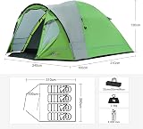 Portal 4 Person Dome Tent with Porch 4000mm Waterproof Camping Outdoor view 3