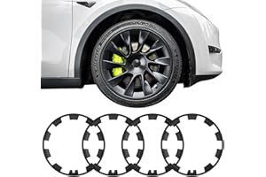 LOZUZ Tesla Model Y 20 inches Rim Protector One-Piece Full Coverage Protects Wheels from Scratches Set of 4 PCS Wheel Protectors Matte Black