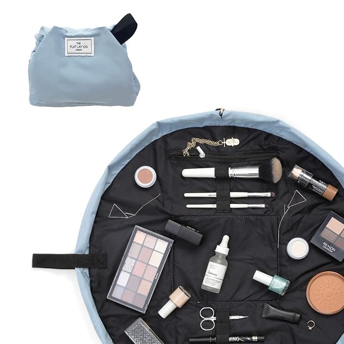 The Flat Lay Co. Make Up Bag Lay Flat Travel Cosmetic Toiletry Case