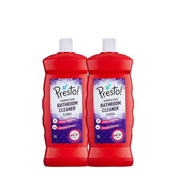 Amazon Brand Presto! Bathroom Cleaner 1 L (Floral, Pack of 2) Amazon.in Health & Personal Care
