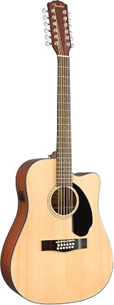 Fender CD-60SCE 12-String Dreadnought Walnut Fingerboard Natural view 3