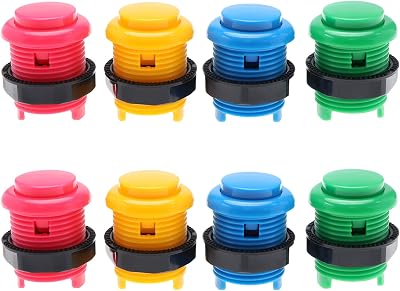 eMagTech Arcade Machine Push Buttons Multicolour Replacement Games Accessories