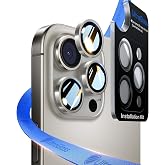 UltraGlass for iPhone 16 Pro Max/16 Pro Camera Lens Protector [NO.1 Military Grade Shatterproof] iPhone 16 Pro Max Camera Protector, 16 Pro Lens Cover [Longest Durable] Easy Install, Natural Titanium