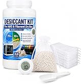 4A Molecular Sieve Desiccant for 3D Printer Filament, 2LB 3D Printer Desiccant Beads Kit with Digital Hygrometer, 10 Organza Bags &amp; Scoop, Reusable Desiccant for Bambu Lab AMS, Filament Dry Storage
