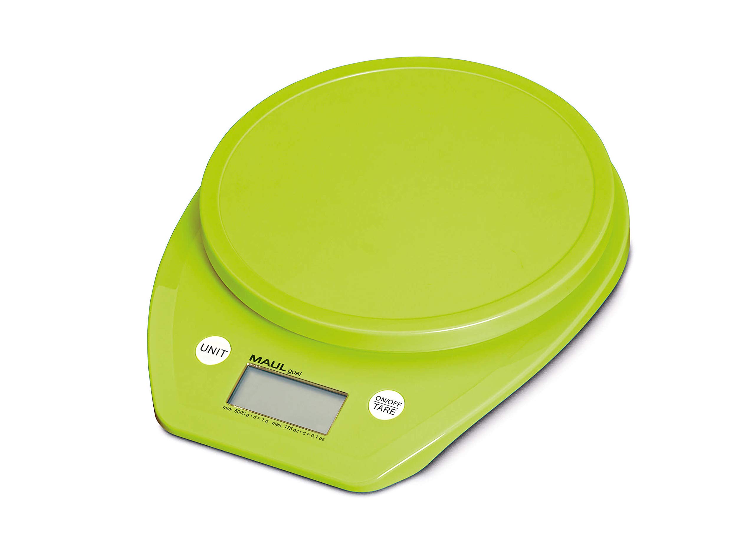 Letter Scales MAULgoal, Load Capacity 5000 g, 1 g Division, 160 x 30 x 200 mm, White