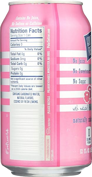 POLAR BEVERAGES RASPBERRY PINK LEMONADE SELTZER, 12 FZ
