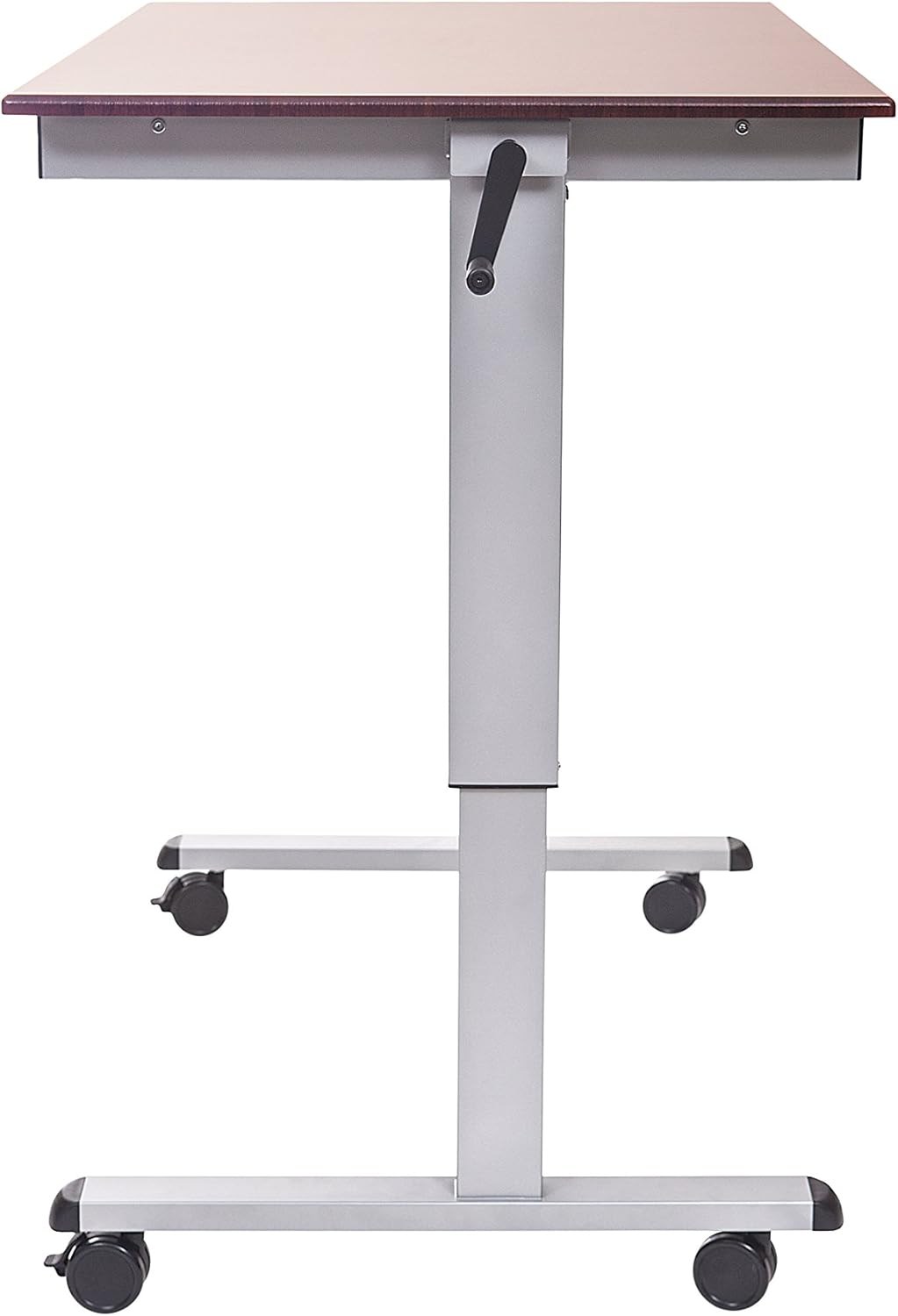 amazon standing desk on Amazon Com Dmd Adjustable Standing Desk 48 W Sit Or Stand Up Workstation Crank Dark Walnut Silver Frame Office Products