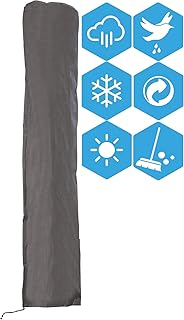 ATLANTIS Outdoor Schutzhülle für Ampelschirm Sonnenschirm | Reißverschluss & Stab | TÜV Rheinland Zertifiziert | Wasserabweisend & Waterproof (für Garten) | Gartenmöbel Abdeckung