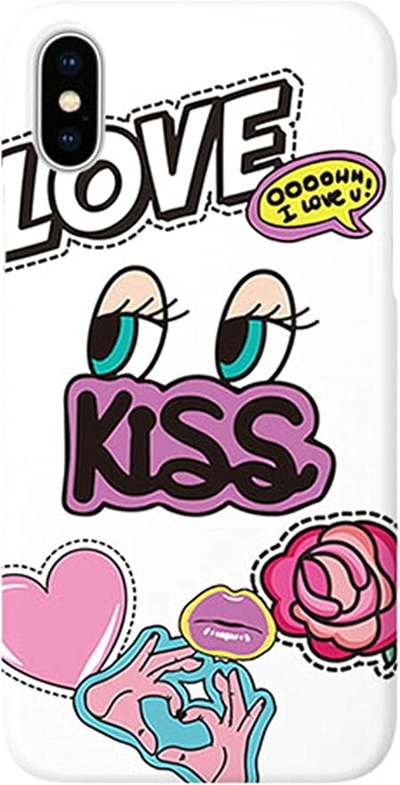 Amazon Co Jp 可愛い Unique Pop Emoticons White Love Heart Kiss ユニーク ポップ 絵文字 ホワイト ラブ ハート キス キャラクター アート デザイン Iphone ケース 互換対応と Galaxy ケース 互換対応 ポリカーボネート ハード スマホケース Bts 02 157 X007