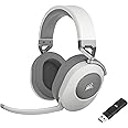 Corsair HS65 Wireless Multiplatform Gaming Headset with Bluetooth - Dolby Audio 7.1 - Omni-Directional Microphone - iCUE Compatible - PC, Mac, PS5, PS4, Mobile - White