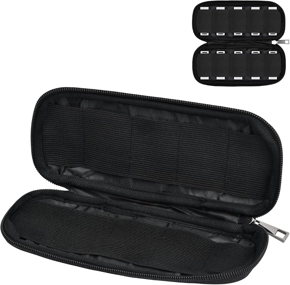 Tinsellns Black USB Flash Drive Storage Case 10 Slots Portable Waterproof