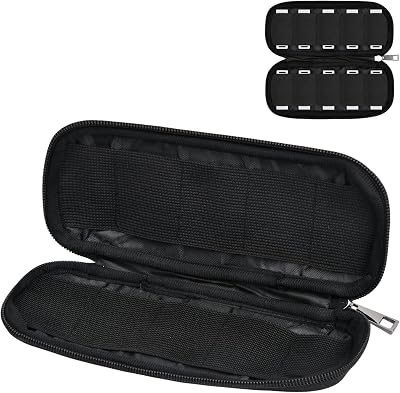Tinsellns Black USB Flash Drive Storage Case 10 Slots Portable Waterproof