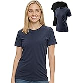 BEENIUBEE 2 Pack 100% Merino Wool T Shirt for Women,Wool Short Sleeve Base Layer,Breathable Lightweight Tee
