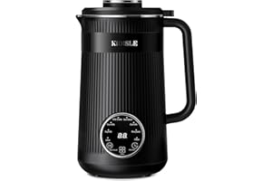 KIDISLE 32oz Automatic Soy Machine for Homemade Almond, Oat, Coconut, Soy, Plant Based Milks and Non Dairy Beverages with Delay Start/Keep Warm/Self-Cleaning/Boil Water, Black