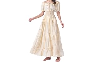 Spooktacular Creations Halloween Women Renaissance Costume, Medieval Chemise Dress, Pirate Peasant Top Irish UnderDress