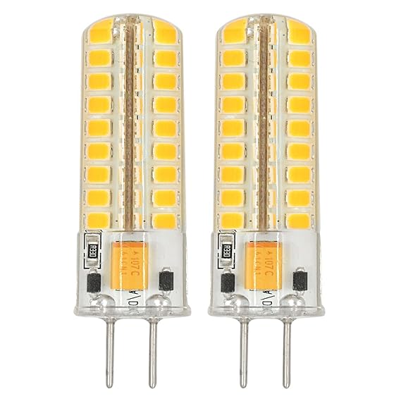MENGS® 2 Stück GY6.35 5W LED Lampe Kaltweiß 6500K AC/DC 12V 72x2835 SMD Mit Silikon Mantel