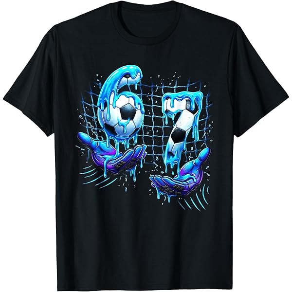 Amazon.com: Soccer 67 Six Seven Funny Gen Alpha Meme Drip T-Shirt