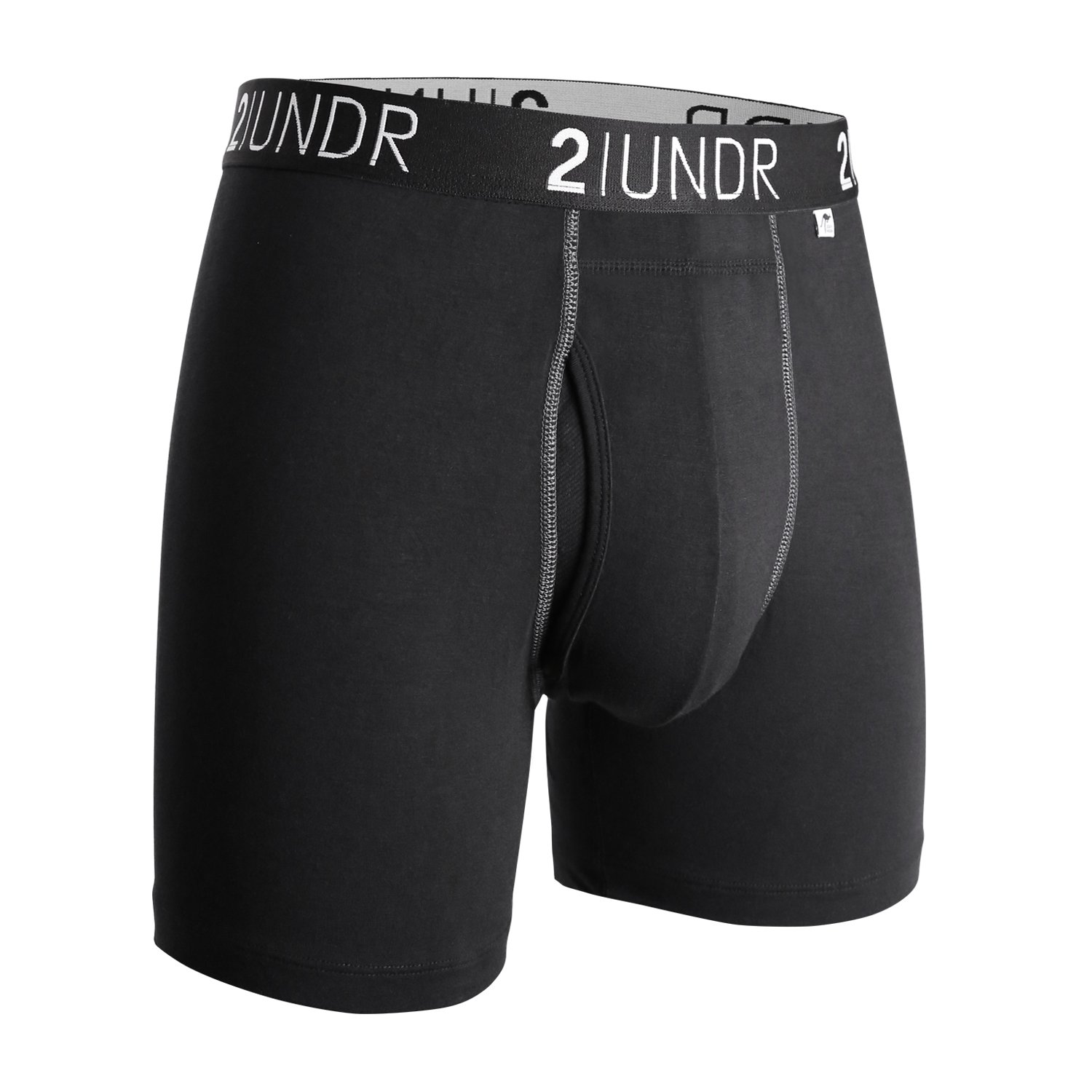 Photo 1 of 2UNDR Men's 6" Swing Shift Boxer Briefs Black/Grey
