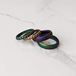 Knot Theory Cosmic Purple Silicone Ring for Men