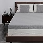 Extra Firm Mattress Topper 4 Inch Full, Reversible Firm Memory Foam Bed Topper for Pain Relief, High-Density Gel Bamboo Charcoal Mattress Pad with Removable Cover, CertiPUR-US Certified, No Smell