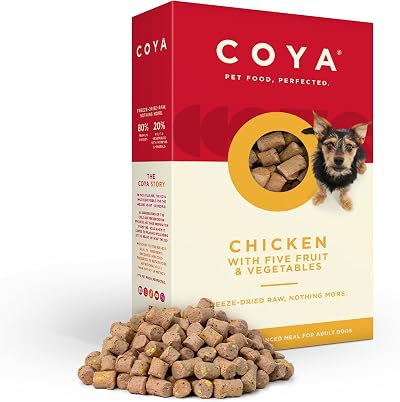 COYA Freeze-Dried Chicken Dog Food 80% Meat 20% Fruit Veg 150g