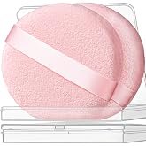 Teenitor 2Pcs Pink Powder Puff, 4.13Inch Body Powder Puff, for Body Powder Pink
