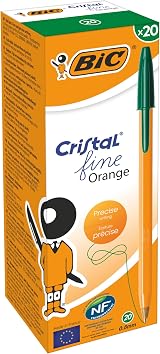 BIC Orange Original Fine Ballpoint Pens 0.8 mm Green Box of 20 view 6