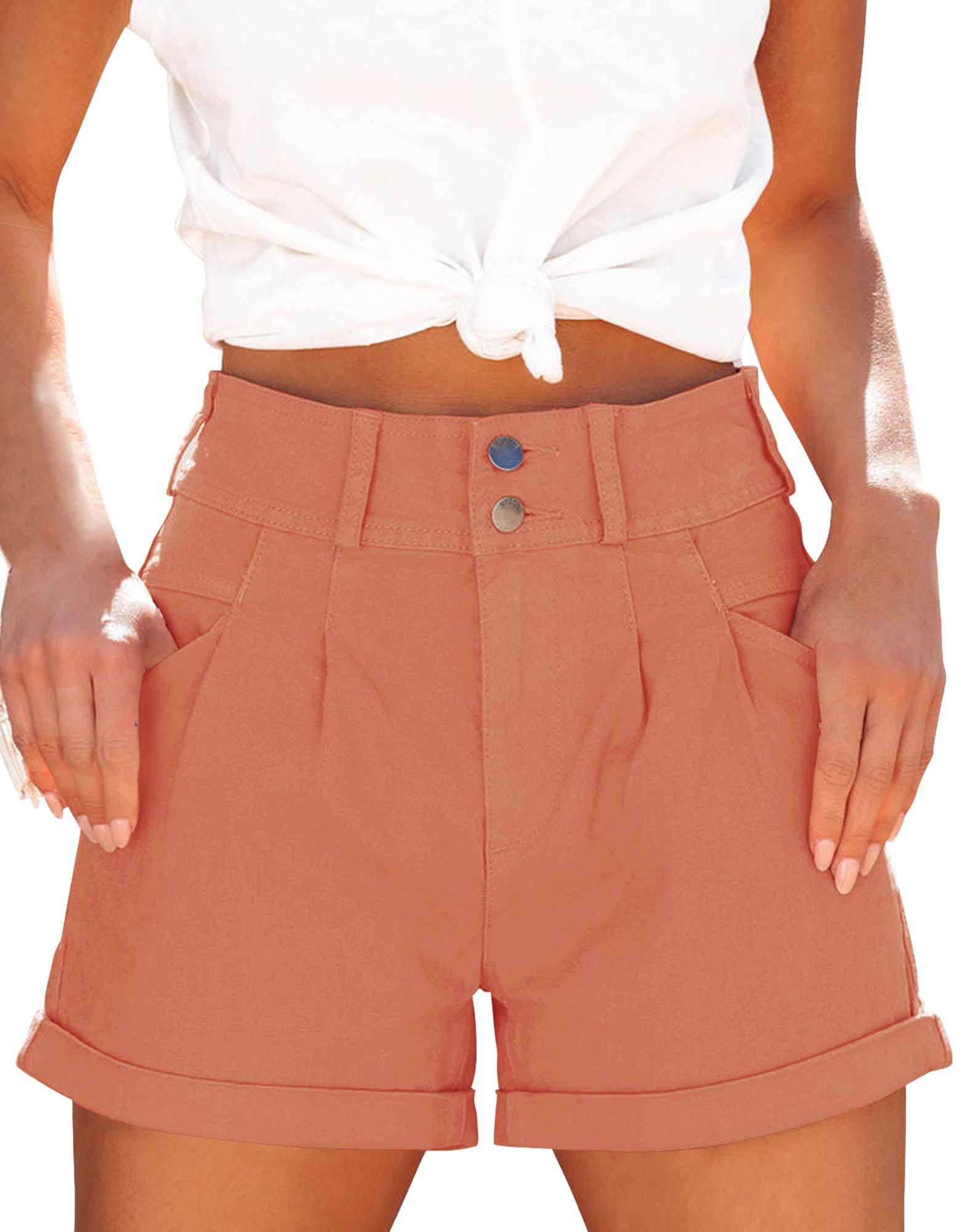 Hilltichu Womens Relaxed Fit Casual High Waist