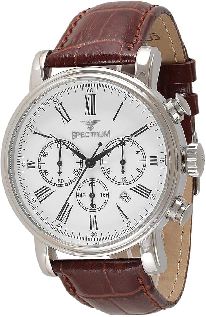 Spectrum Men's Black Dial Leather Casual Watch S23023M Buy Online at