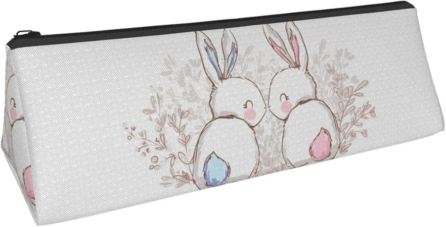 Amazon ペンケース ペンポーチ ウサギ 恋 カップル 男子 女子 筆箱 化粧ポーチ 収納 小物入れ おしゃれ かわいい 大容量 三角 ポリエステル 中学生 シンプル オフィス用 個性 高校生 Bolaco ペンケース 文房具 オフィス用品
