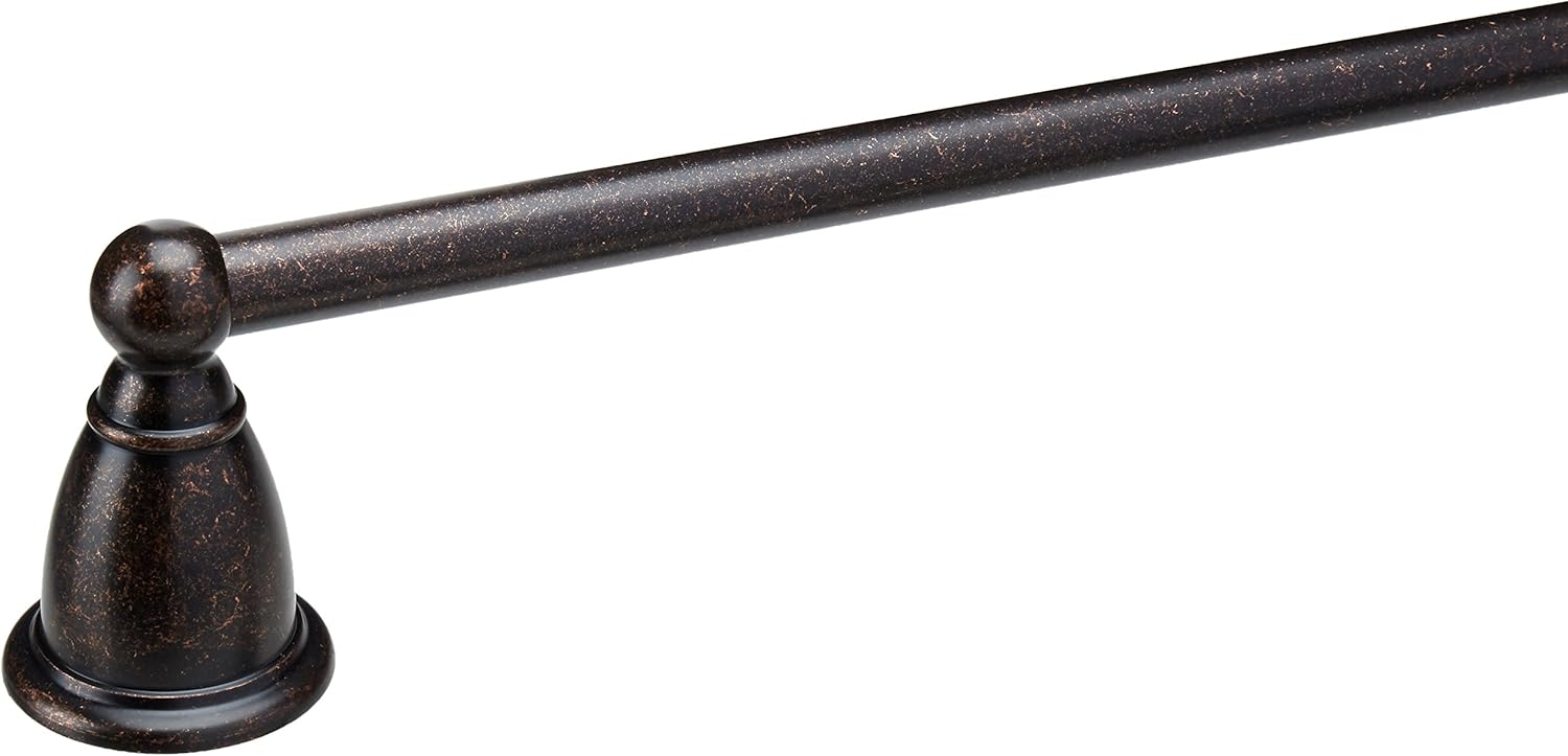 Moen YB2224ORB Brantford Collection 24-Inch Bathroom Single Towel Bar, Oil Rubbed Bronze - Oil Bronze Towel Rack - 