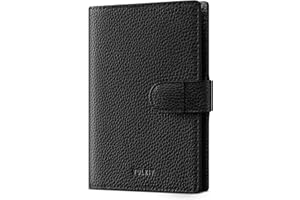 VULKIT Leather Passport Travel Wallet for 2 Passports Pocket Slim Double Passport Holder RFID Blocking with ID Window for Wom