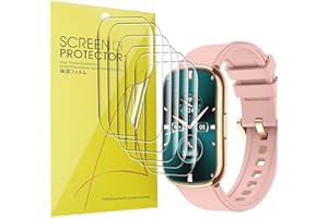 Lamshaw Compatible for KALINCO Fitness Tracker Screen Protector, [6 Pack] Full Coverage TPU Clear Film Compatible for KALINCO P76 1.47 Inches Slim Fitness Tracker (6 PACK)