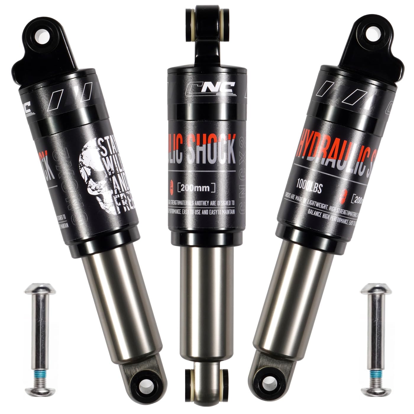 Photo 1 of CNCLOL Mountain Bike Rear Shock 120mm/125mm/150mm/165mm/185mm/190mm/200mm,Bicycle Shock Absorber- Hydraulic Rear Suspension Shock for Mtb/Mtn/ebike/Dmn.