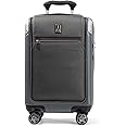 Travelpro Platinum Elite Hardside Expandable Carry on Luggage, 8 Wheel Spinner, TSA Lock, Hard Shell Polycarbonate Suitcase, Vintage Grey, Compact Carry on Laptop Pocket 20-Inch
