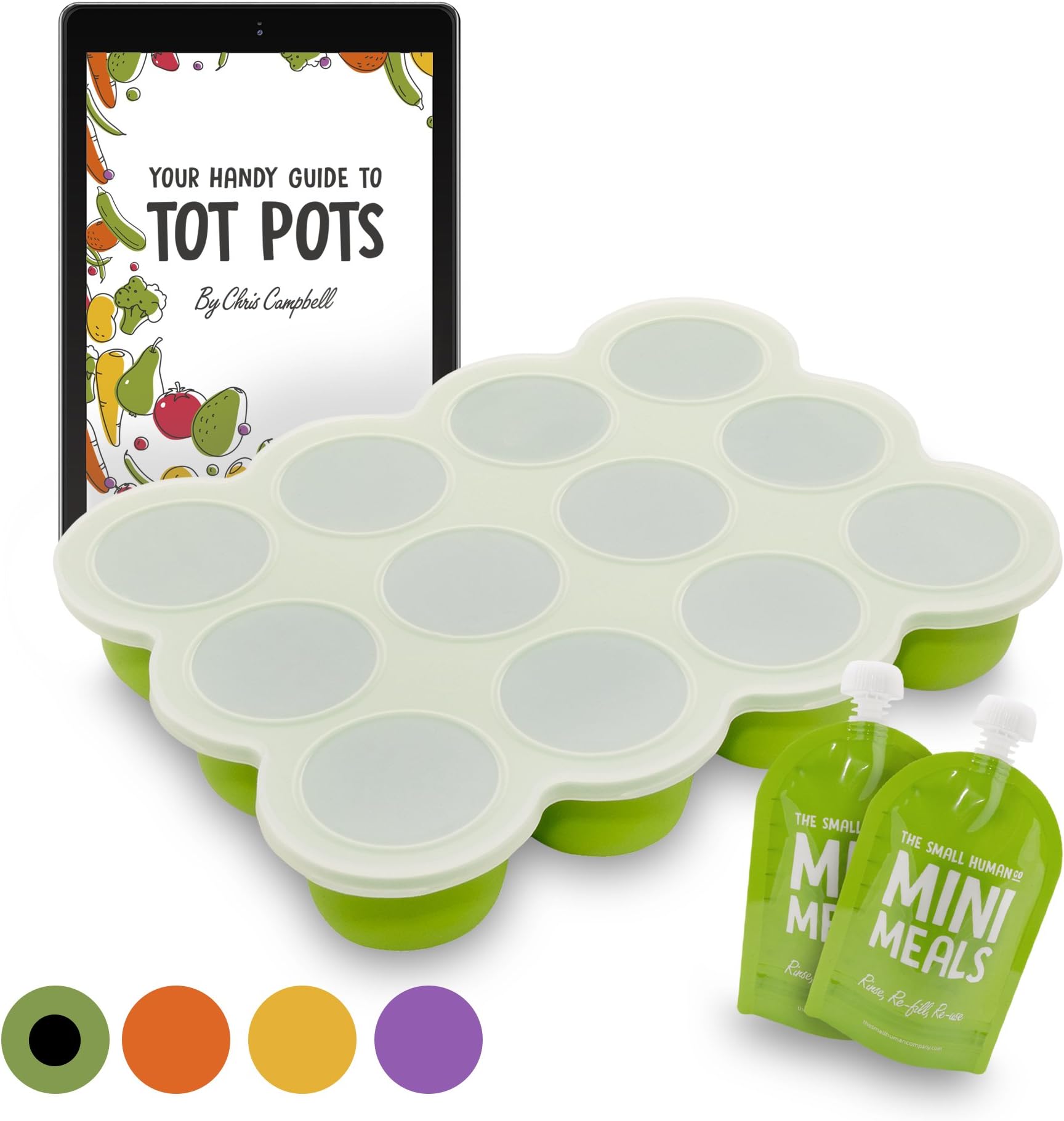 Baby Food Storage Containers - Freezer Trays For Baby Weaning Pots, eBook, Pouch